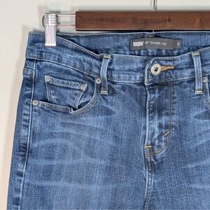 Levis 505 Straight Leg Jeans Womens 6 Medium Wash Blue Denim